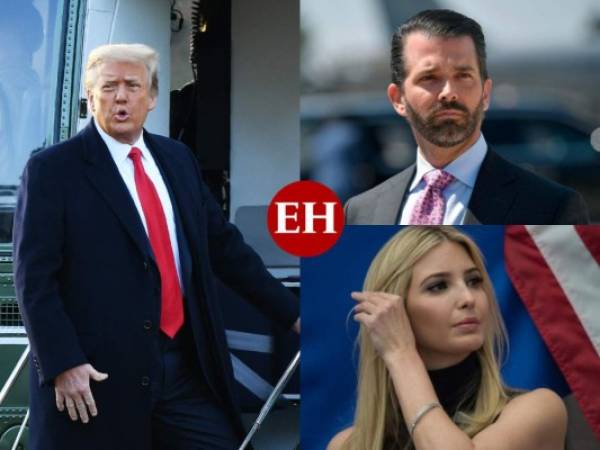 Donald Trump, Donald Trump Jr. e Ivanka Trump. Fotos: AFP