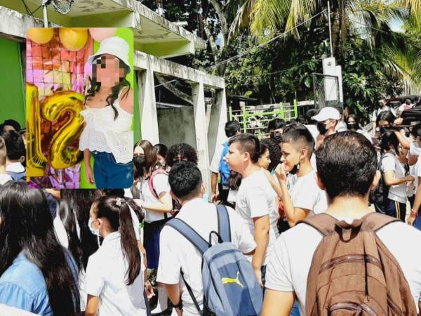 Amigos de su centro de estudios acudieron al velatorio de la joven en horas tempranas de este día.