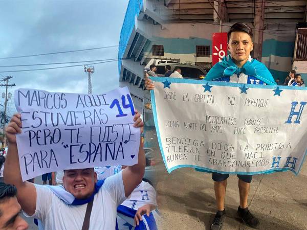 Los mensajes más ocurrentes de los aficionados catrachos que asistieron al estadio Nacional para el duelo entre catrachos y aztecas.