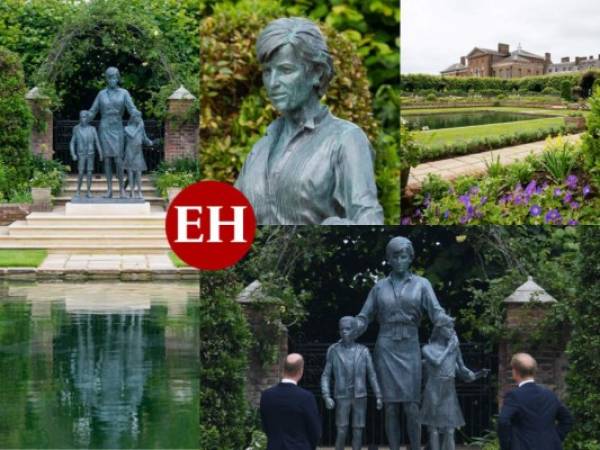 Los príncipes William y Harry hicieron a un lado sus diferencias el jueves para develar una estatua de la princesa Diana, cimentando el lugar de su fallecida madre en la historia de la realeza para conmemorar el que habría sido su 60 cumpleaños. Fotos: AP / AFP