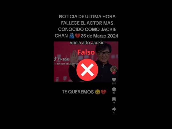 Captura de pantalla a una publicación de TikTok realizada el 27 de marzo de 2024.