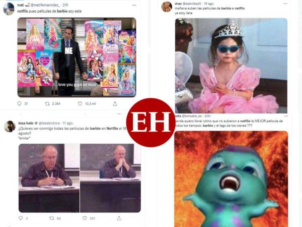 Netflix informó hace unos días que incluiría en su catalogo algunas de las más famosas producciones de Barbie, algo que causó furor en las redes sociales, pues miles de internautas crecieron con esas historias. A continuación te compartimos los memes más divertidos. !No te lo pierdas!