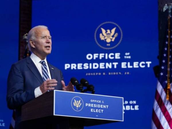 El presidente electo demócrata le restó importancia al rechazo de Trump de colaborar con el proceso de transición hacia un nuevo gobierno. Foto: AP.