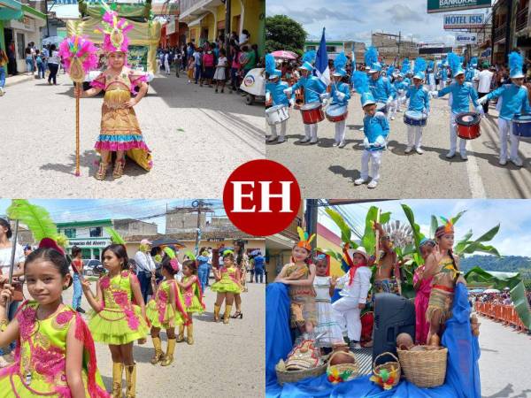 Niños rindieron honor con coloridos desfiles en Danlí