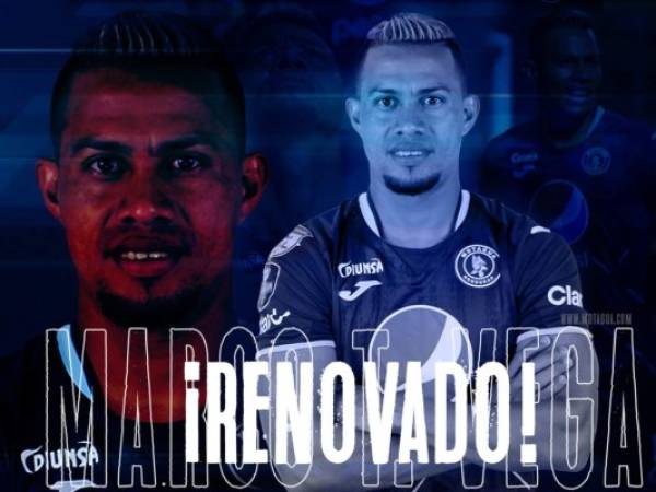 Marco Tulio Vega estará un año más con Motagua. Foto: Twitter de Motagua.