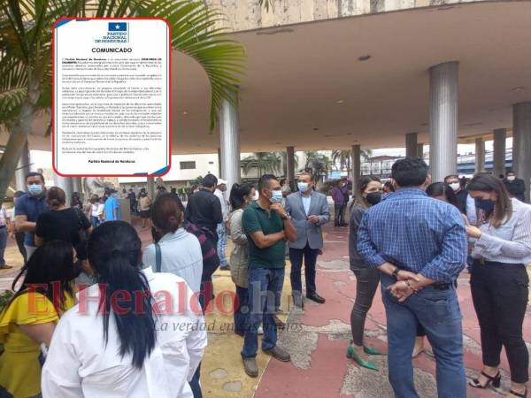 La mañana de este lunes empleados del Congreso Nacional todavía no podían entrar a sus oficinas.