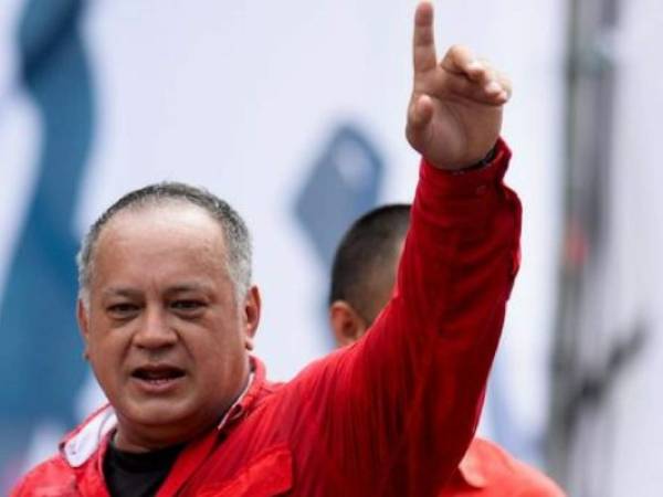 Diosdado Cabello, durante un acto en 2017 en apoyo de la reforma constitucional de Nicolás Maduro. Foto AFP