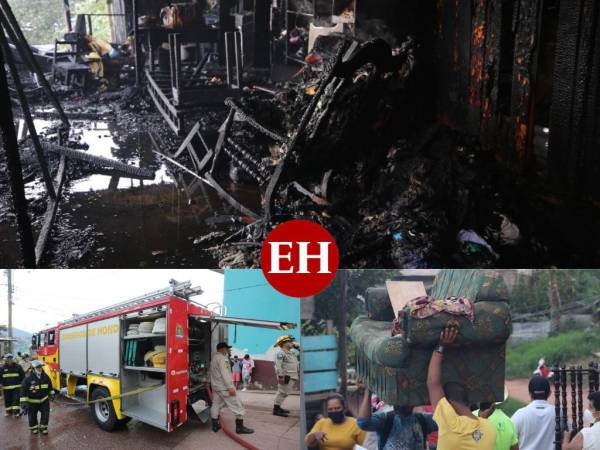 Tres viviendas fueron consumidas por las llamas de un fuerte incendio que se registró la tarde de este lunes 5 de septiembre en la capital. Estas son las imágenes del siniestro.