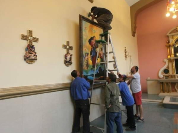 Los colores del interior de la Basílica Menor han sido sustituidos por unos más claros.Johny Magallanes /El Heraldo