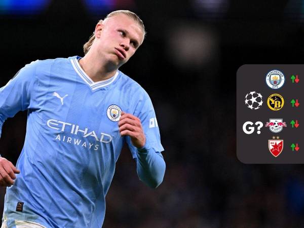 Manchester City ganó al Young Boys con doblete de Haaland y así queda la tabla de posiciones de la Champions League