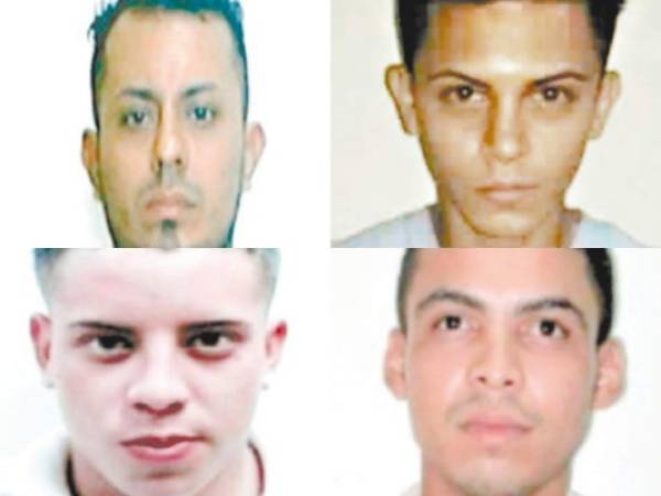 Marco Varela 33 años (izquiera arriba), Kevin López 20 años (derecha arriba), Jefry Aguilar 22 años (izquierda abajo) y Manuel Mejía 35 años (derecha abajo) fueron las víctimas de la masacre.