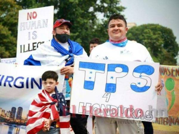 Los hondureños amparados en el TPS se han manifestado en los últimos meses en Washington, D.C. para ser escuchados por Biden. Foto: El Heraldo