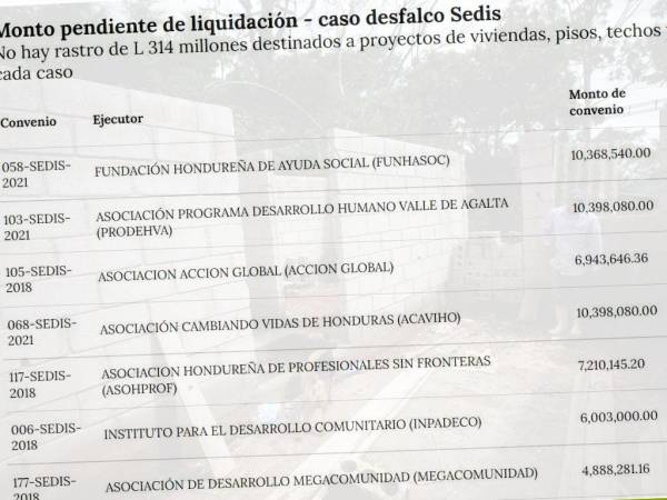 Una red de empresas constructoras utilizó a Organizaciones No Gubernamentales (ONG) para drenar fondos de Sedis.