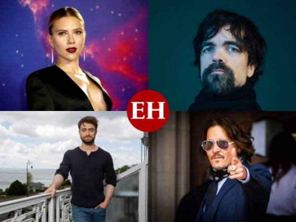 Scarlett Johansson, Peter Dinklage, Daniel Radcliffe y Johnny Depp están en la lista. Fotos: Archivo agencias.