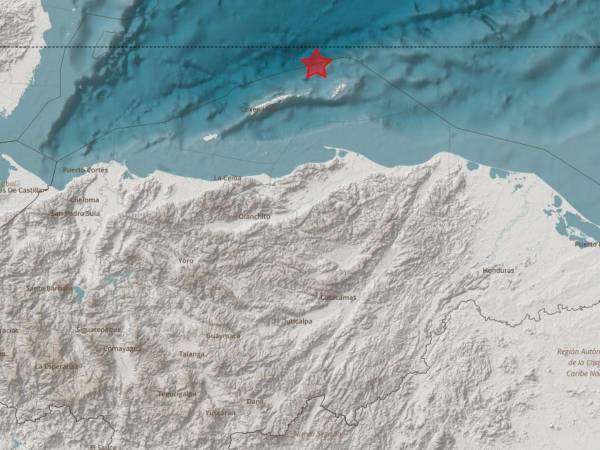 El Comité Permanente de Contingencias (Copeco) detalló que fue a 14 kilómetros al norte de Islas de la Bahía.