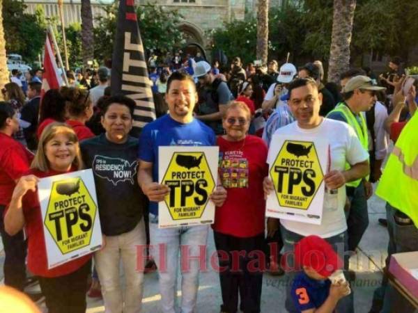 Los beneficiados del TPS han realizado diversas marchas en USA. Foto: El Heraldo