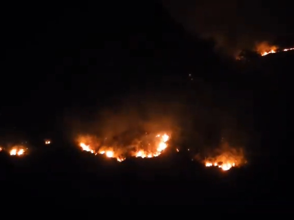 El siniestro se registró en horas de la noche y hasta esta mañana de jueves no se ha logrado sofocar en su totalidad debido al viento que activas las áreas quemadas.