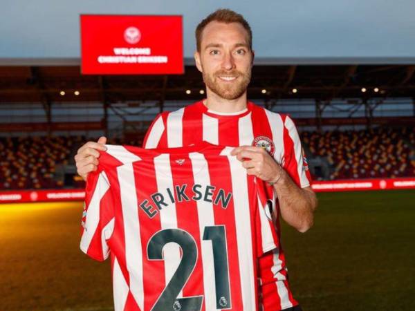 Christian Eriksen recientemente fichó con el Brentford City de la Premier League tras comprobarse que estaba en condiciones para jugar.