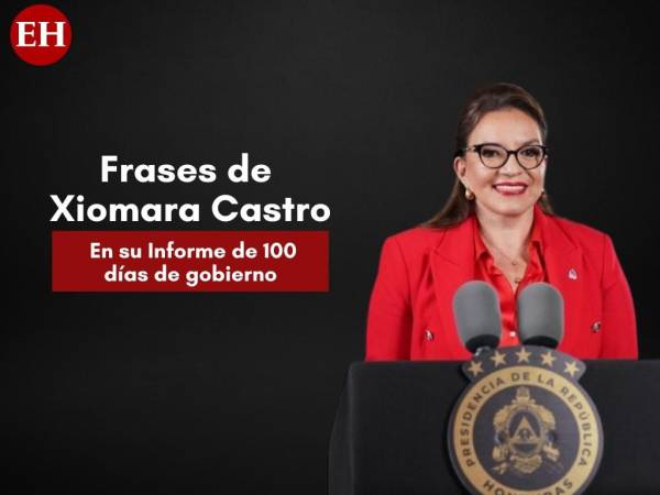 La presidenta Xiomara Castro pronunció su primer discurso en cadena nacional en el que informó sobre los logros y obstáculos que ha enfrentado en su administración. A continuación las mejores frases de su discurso.