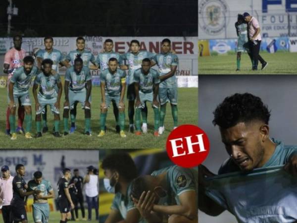 Real de Minas trató de hacer ante Honduras Progreso lo que no hizo a lo largo del torneo. Goleado y sin esperanza, el equipo capitalino se fue para la segunda división. Aquí las imágenes de tristeza de sus jugadores y cuerpo técnico.