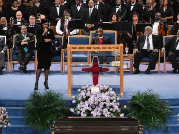 Aretha Franklin fue despedida como la reina que era. Foto: AFP