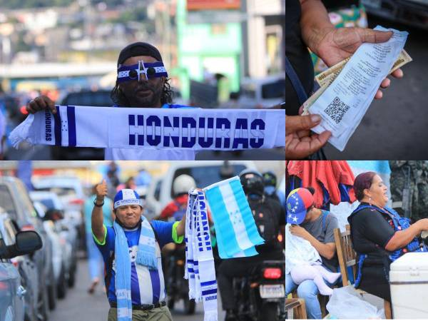 Banderas, bufandas y listones, todo en tonos turquesa con blanco tiñen de emoción esta tarde los alrededores del Estadio Nacional José de la Paz Herrera “Chelato” Uclés, aunados a las ventas de las tradicionales baleadas o carnitas asadas que le dan ese ambiente festivo al encuentro que en minutos sostendrá la Selección de Honduras frente a su similar de Granada.