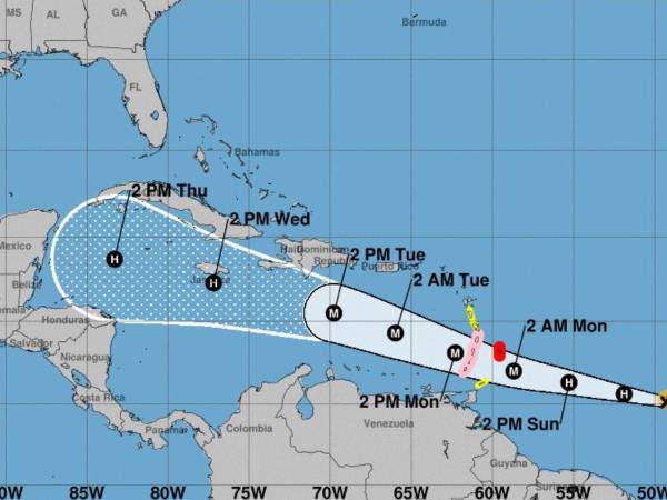 Beryl ya es catalogada como huracán categoría 1 e ingresará a las Islas de Barlovento en las próximas horas.