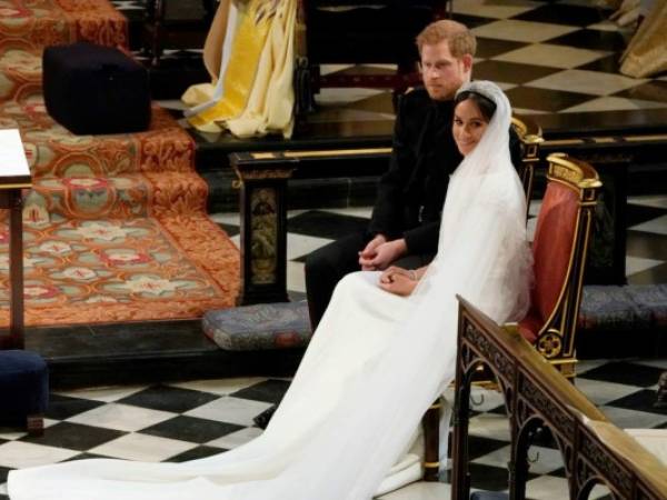 Harry y Meghan se casaron en la iglesia de San Jorge, en el Castillo de Windsor. Foto: AFP