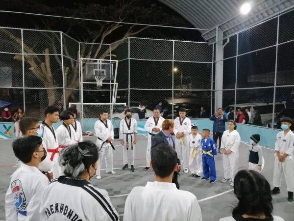 Las demostraciones se realizaron en la cancha de la zona 2 de la colonia Cerro Grande.