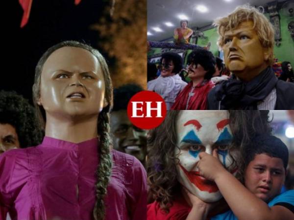 Títeres de personalidades internacionales y locales fueron el deleite de los brasileños y turistas que acudieron al Carnaval de Recife en Brasil. Fotos: AFP.