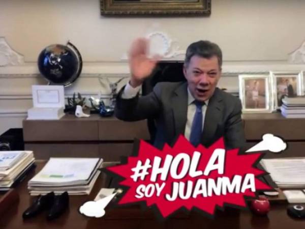 El presidente de Colombia Juan Manuel Santos en su día como youtuber.