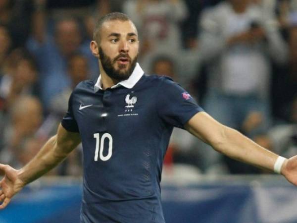 Karim Benzema cuando vestía el uniforme de la selección de Francia.