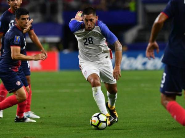 Clint Dempsey anotó en el minuto 82 el gol 57 de su carrera, para empatar con Landon Donovan como los máximos goleadores en la historia del seleccionado estadounidense. Foto: AFP.