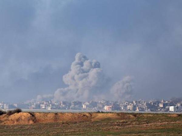 Imagen de archivo de bombardeos israelíes en Gaza.