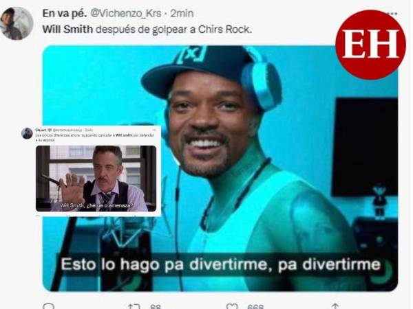 Los cibernautas reaccionaron con ocurrentes memes tras el momento más incómodo de los premios Oscar 2022: Will Smith le pegó un puñetazo a Chris Rock por hablar de su esposa. Pero muchos se preguntan: ¿es verdad o fue parte del show? Aquí te dejamos los memes.