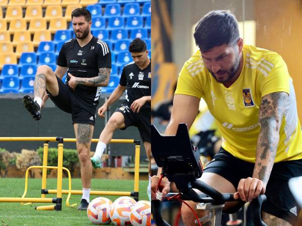 Gignac estuvo presente en el último entrenamiento de Tigres previo a viajar a Honduras.