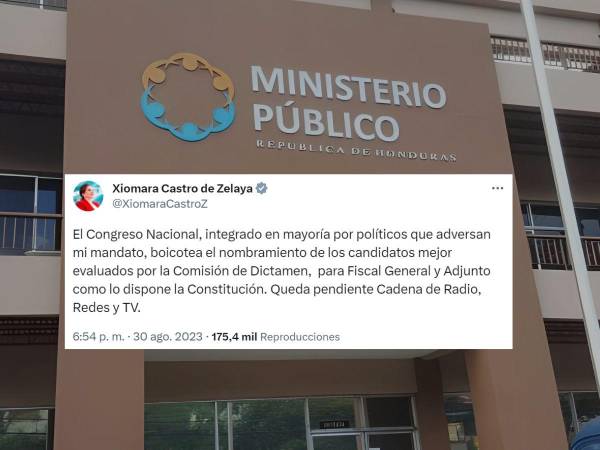 Ante la falta de consensos entre los congresistas, Xiomara Castro acusó a los diputados opositores de obstaculizar la elección del fiscal general y fiscal adjunto.