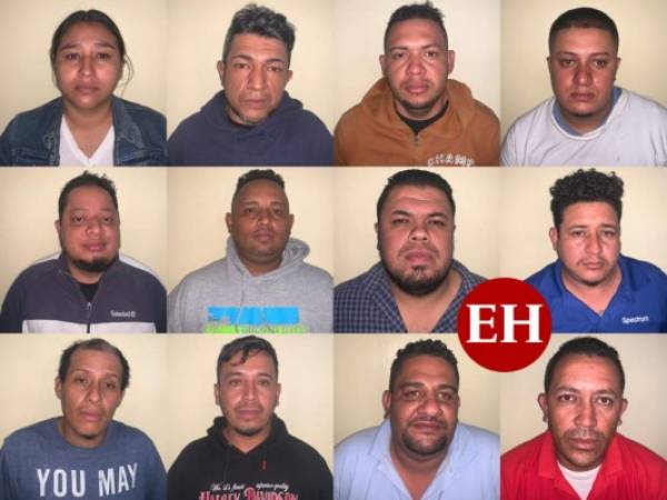 12 personas que integraban una estructura criminal dedicada al 'secuestro exprés' en distintos puntos de la capital fueron detenidas la mañana de este viernes.Estos son los rostros de los hombres y la mujer que engañaban a los pasajeros para luego cometer el delito. Fotos: EL HERALDO.