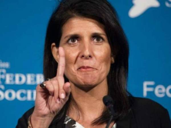 Nikki Haley, embajadora de los Estados Unidos ante la ONU, pide la salida de Bashar al Asad (Foto: Agencias/ afp)