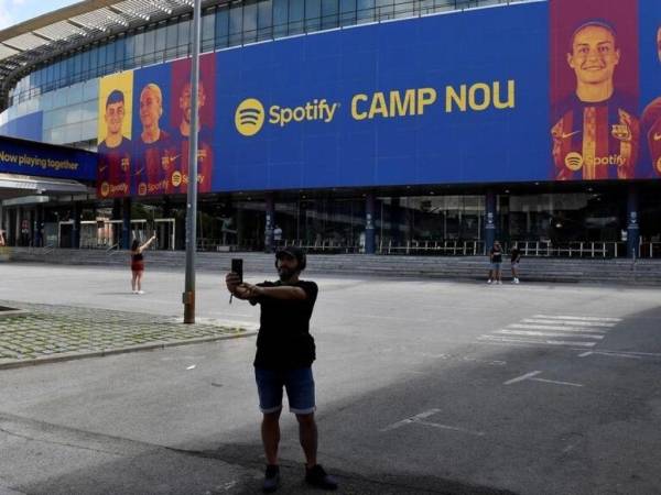 Entrada del estadio Camp Nou de Barcelona.