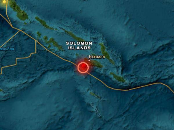 El temblor se sintió en varias partes de Islas Salomón, principalmente en Honiara.