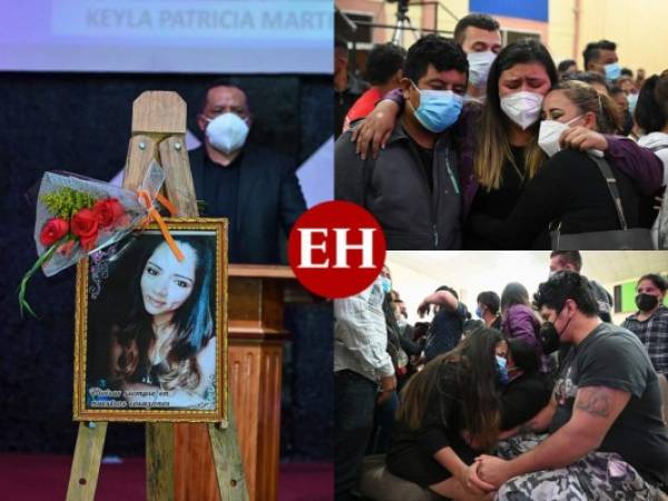 Keyla Martínez fue velada en la iglesia Ministerio Internacional Rey de Reyes de La Esperanza, Intibucá. Amigos y familiares están devastados y consternados por la irreparable pérdida de la joven estudiante de Enfermería. Estas son las dolorosas imágenes del velorio. Fotos: Cortesía | AFP.