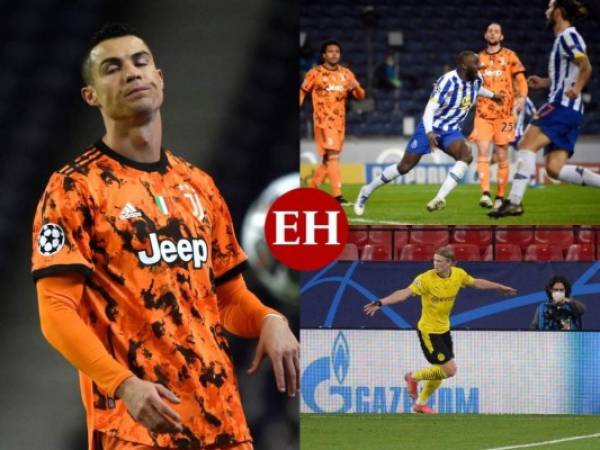 Este miércoles continuó la actividad de los partidos de ida de los octavos de final de la Champions League. El Porto aprovechó su condición de local y con mucha autoridad se impuso 2-0 ante la Juventus de Cristiano Ronaldo, mientras que el Borussia Dortmund vino desde atrás e implacablemente le recetó un categórico 3-1 al Sevilla. A continuación las mejores imágenes de la jornada. Fotos: AFP