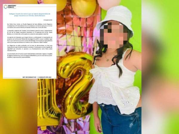 Britany Fernández cayó desde un juego conocido como “martillo” mientras se encontraba en la feria del municipio de Chinda, Santa Bárbara.