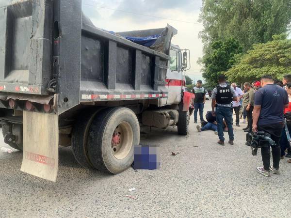 El trágico percance que deja luto en una familia sampedrana ocurrió frente al Zip Calpules de San Pedro Sula.