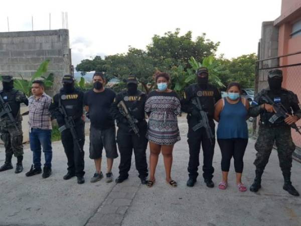 Los sospechoso fueron detenidos en el municipio de Yuscarán, El Paraíso.