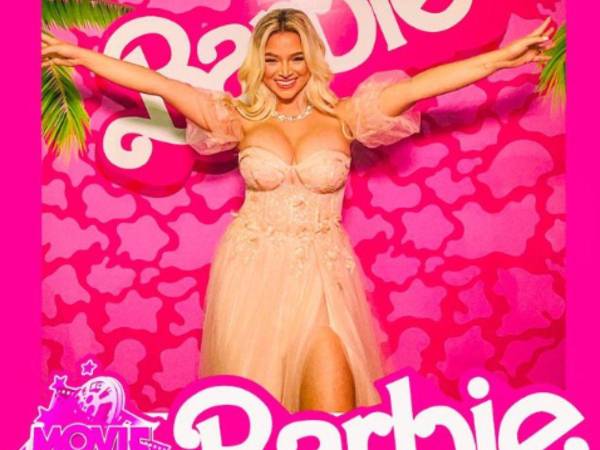 Mileidy Materano, de 29 años, interpretó a “Barbie” en campañas publicitarias locales de la película estadounidense.