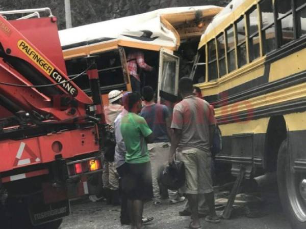 Las dos unidades de transporte chocaron de frente.