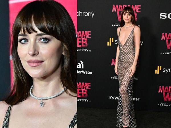 La reconocida actriz estadounidense, Dakota Johnson, asistió a la premiere de la esperada película “Madame Web” luciendo un encantador vestido de tono “nude” que deslumbró a todos los presentes. En un evento donde las estrellas de Hollywood compiten por la atención, Johnson logró robar miradas gracias a su estilo impecable y su elección de vestuario.