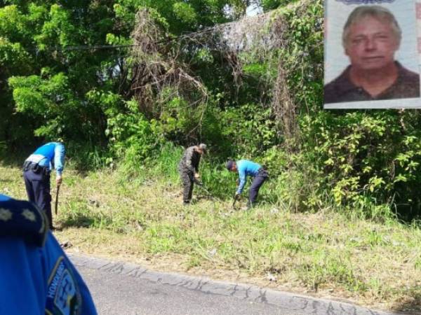 El cadáver fue hallado en una hondonada.